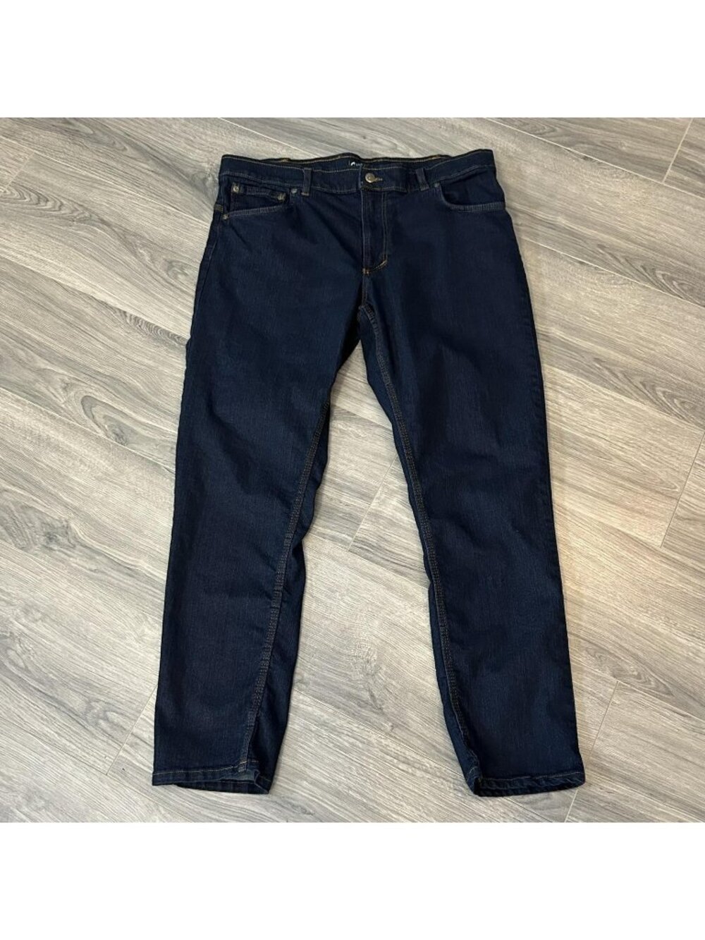 Origin Delta 68 Jeans Mens 38x30 Blue Dark Wash Slim Straight Denim Made In USA